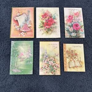 Vintage Lot Of 6 used get well cards